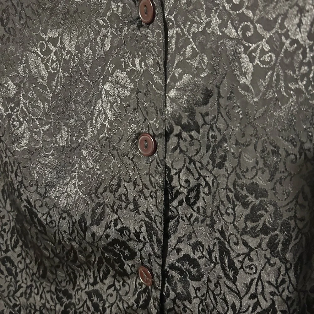 Kathie Lee Collection Black Floral Blouse - Picture 2 of 4